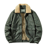 Men’s Fleece-Lined Bomber Jacket in Vintage Winter Style | Warm Casual Coat
