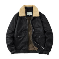 Men’s Fleece-Lined Bomber Jacket in Vintage Winter Style | Warm Casual Coat