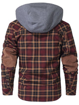 Men’s Hooded Flannel Jacket with Faux Fur Lining | Warm Winter Outdoor Coat