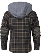 Men’s Hooded Flannel Jacket with Faux Fur Lining | Warm Winter Outdoor Coat