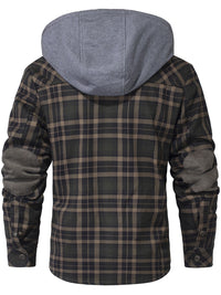 Men’s Hooded Flannel Jacket with Faux Fur Lining | Warm Winter Outdoor Coat