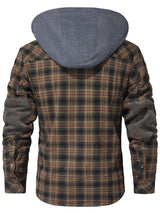 Men’s Hooded Flannel Jacket with Faux Fur Lining | Warm Winter Outdoor Coat