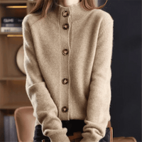 Button-Up Cardigan | Half-High Neck | Soft Warm Layer | Autumn Knitwear