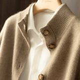 Button-Up Cardigan | Half-High Neck | Soft Warm Layer | Autumn Knitwear