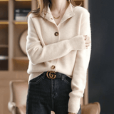 Button-Up Cardigan | Half-High Neck | Soft Warm Layer | Autumn Knitwear
