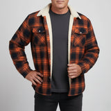 Men’s Checked Winter Jacket in Warm Casual Style | Fleece Lined Outdoor Coat