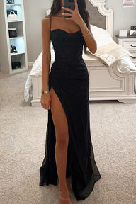 Women’s Sequin Corset Maxi Dress in Formal Style | Elegant Eveningwear