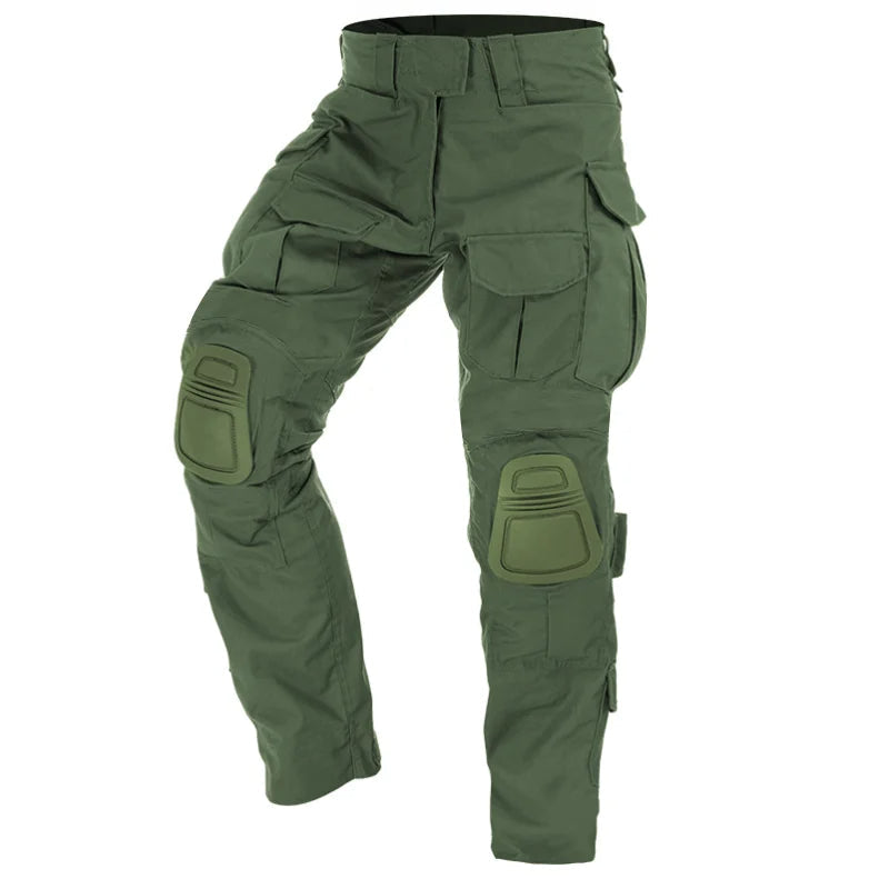 Men’s Cargo Pants with Knee Pads in Camouflage Style | Tactical Work Trousers