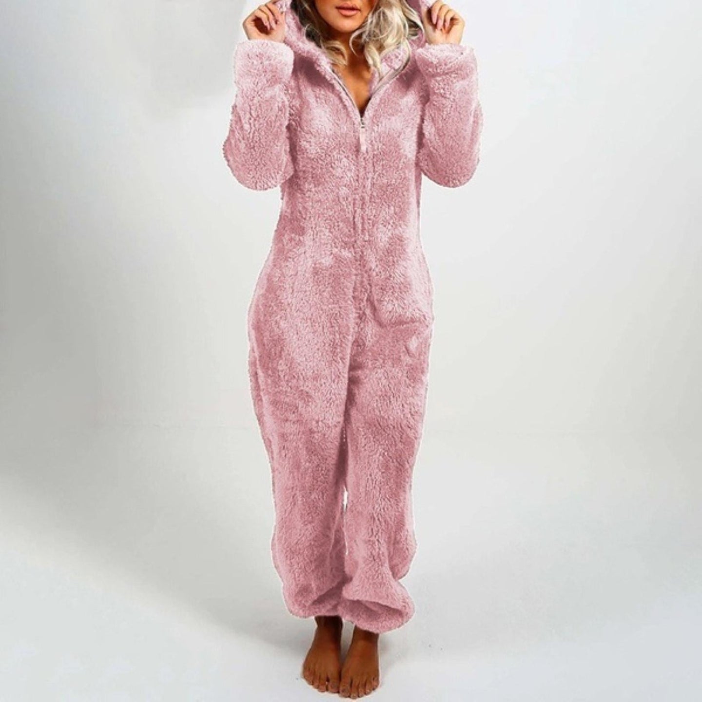 Cozy Lounge Jumpsuit | Zip-Up Onesie | Relaxed Loungewear for Women