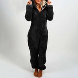 Cozy Lounge Jumpsuit | Zip-Up Onesie | Relaxed Loungewear for Women