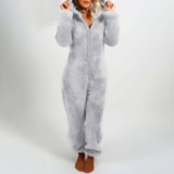 Cozy Lounge Jumpsuit | Zip-Up Onesie | Relaxed Loungewear for Women
