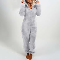 Cozy Lounge Jumpsuit | Zip-Up Onesie | Relaxed Loungewear for Women