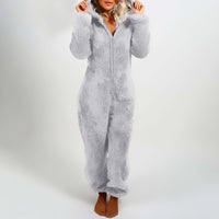 Cozy Lounge Jumpsuit | Zip-Up Onesie | Relaxed Loungewear for Women