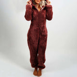 Cozy Lounge Jumpsuit | Zip-Up Onesie | Relaxed Loungewear for Women