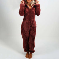 Cozy Lounge Jumpsuit | Zip-Up Onesie | Relaxed Loungewear for Women