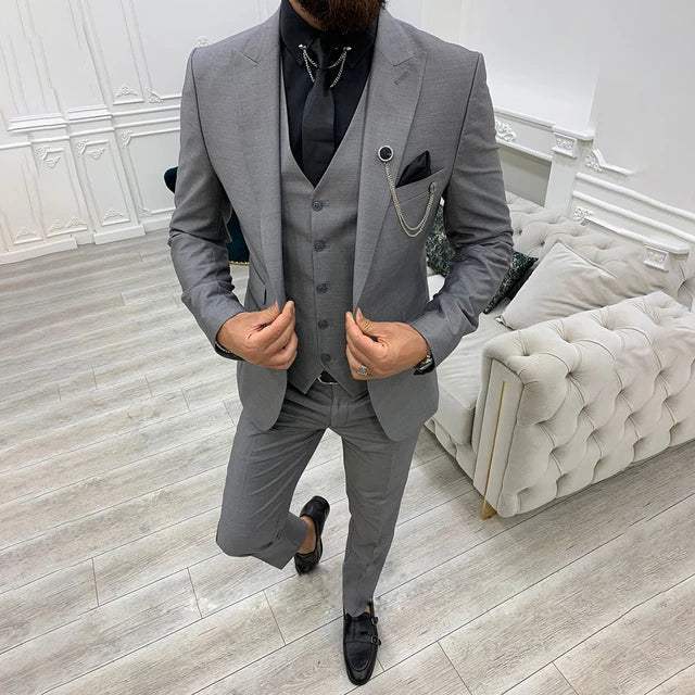 Men’s 3 Piece Wedding Suit for Formal and Casual Wear | Classic Tuxedo Style