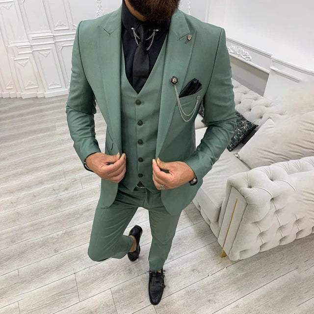 Men’s 3 Piece Wedding Suit for Formal and Casual Wear | Classic Tuxedo Style