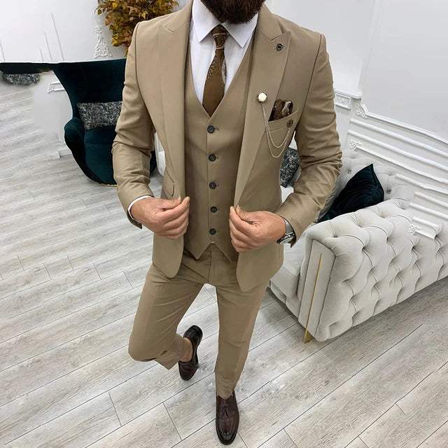 Men’s 3 Piece Wedding Suit for Formal and Casual Wear | Classic Tuxedo Style