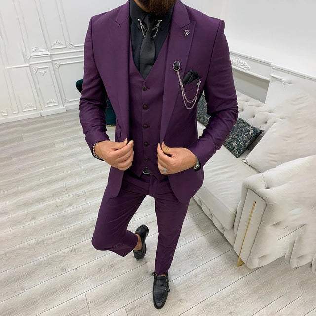 Men’s 3 Piece Wedding Suit for Formal and Casual Wear | Classic Tuxedo Style