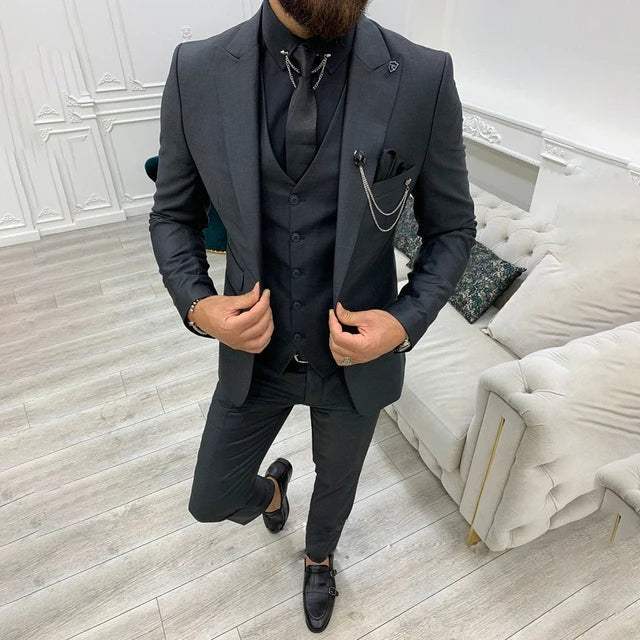Men’s 3 Piece Wedding Suit for Formal and Casual Wear | Classic Tuxedo Style