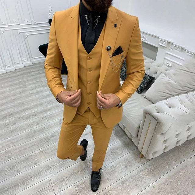 Men’s 3 Piece Wedding Suit for Formal and Casual Wear | Classic Tuxedo Style