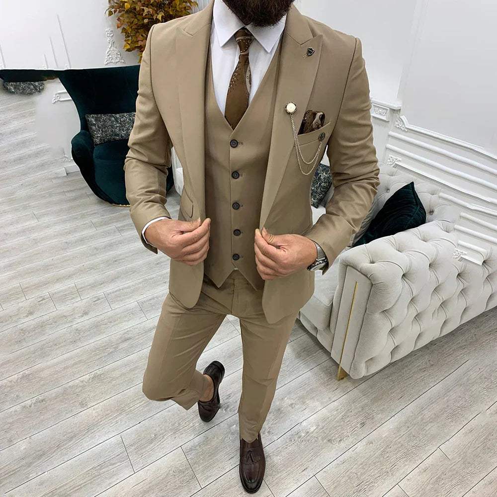 Men’s 3 Piece Wedding Suit for Formal and Casual Wear | Classic Tuxedo Style