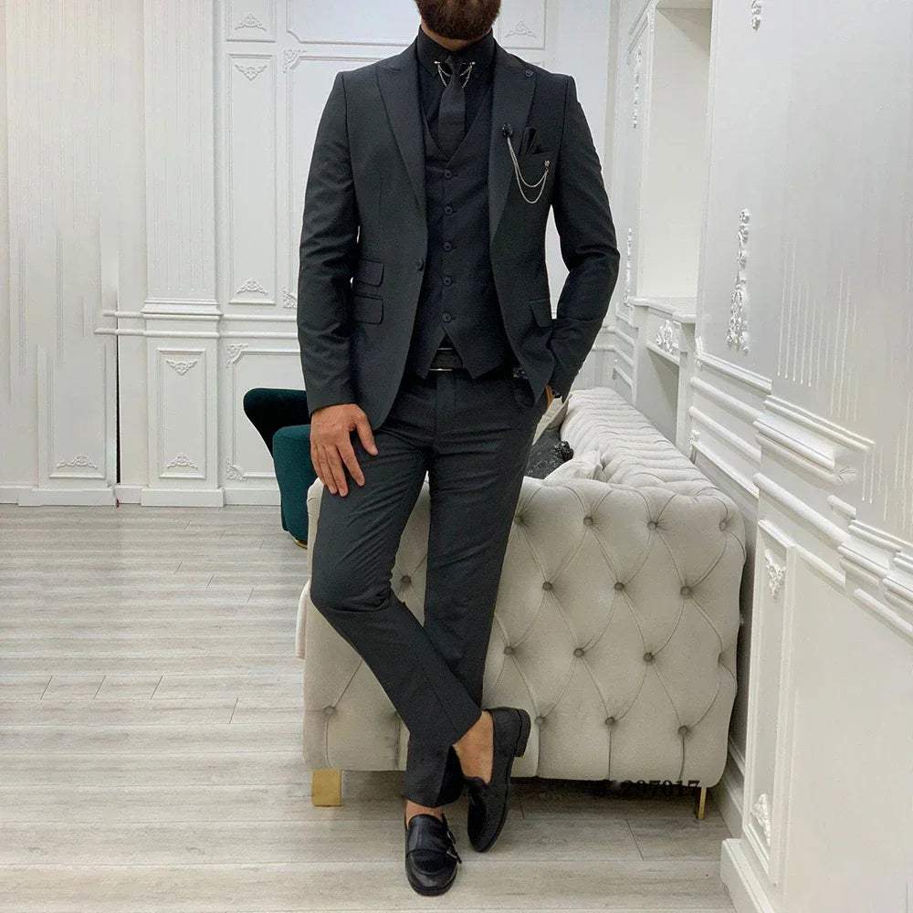 Men’s 3 Piece Wedding Suit for Formal and Casual Wear | Classic Tuxedo Style