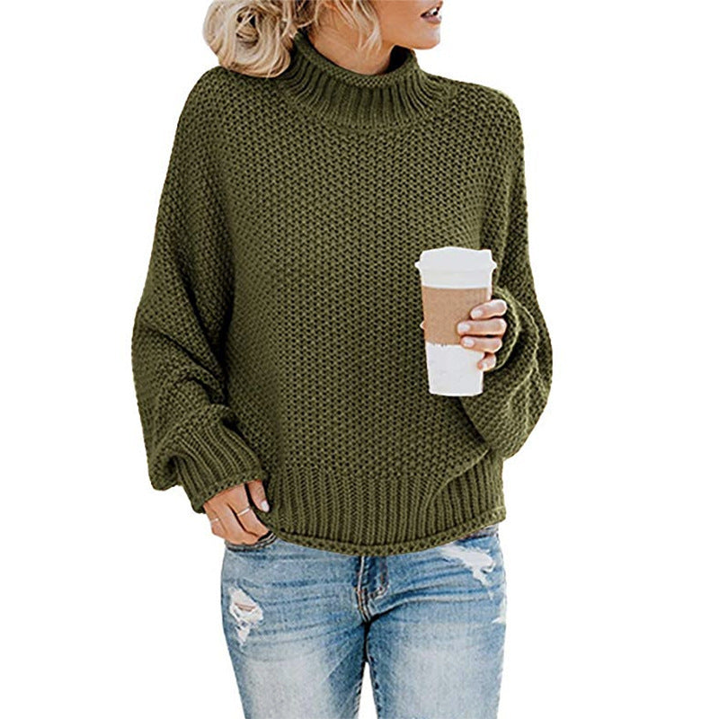 Women’s High Collar Pullover Jumper | Seasonal Knitwear Layer