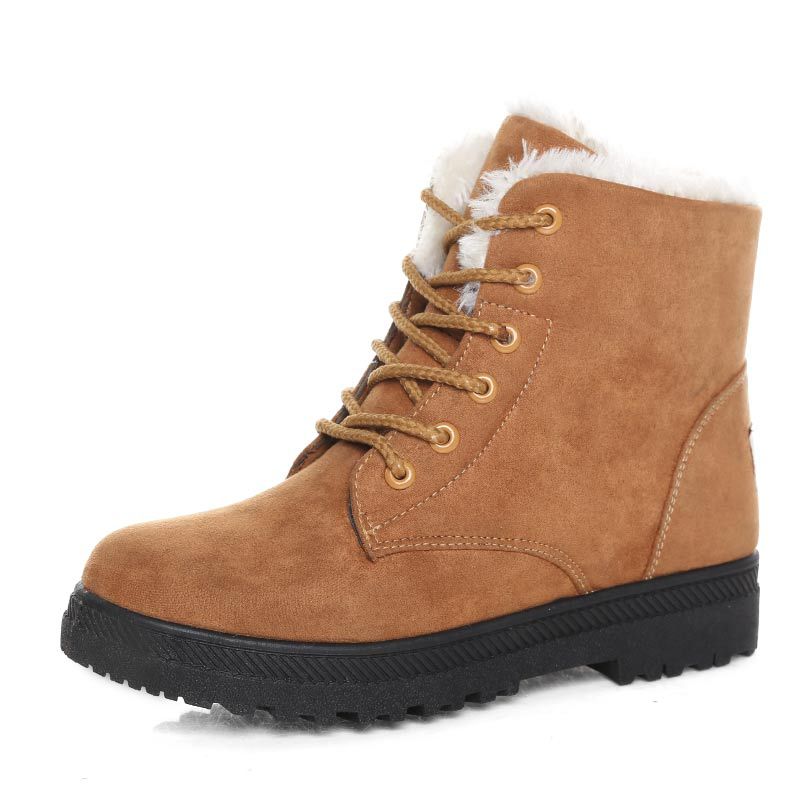 Women’s Winter Boots with Fleece Lining | Warm Lace Up Ankle Shoes