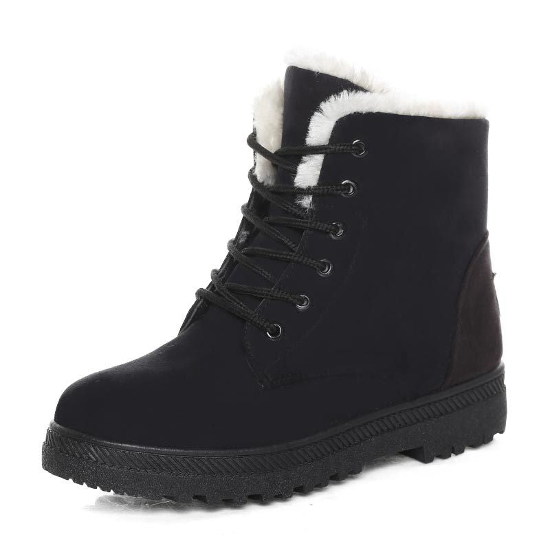 Women’s Winter Boots with Fleece Lining | Warm Lace Up Ankle Shoes
