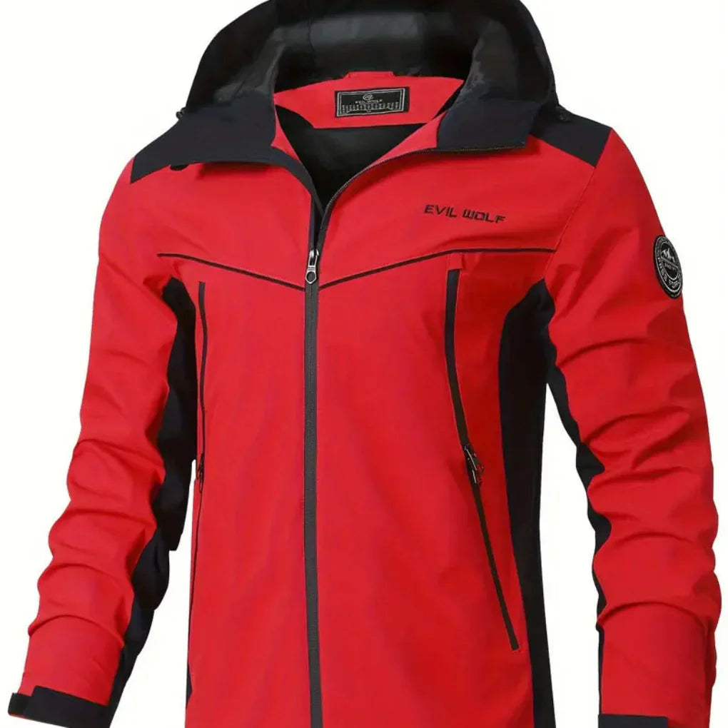 Men’s Waterproof Outdoor Jacket with Reflective Design | Lightweight Windbreaker
