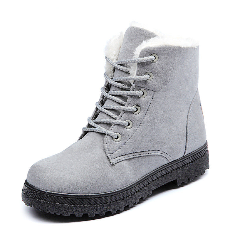 Women’s Winter Boots with Fleece Lining | Warm Lace Up Ankle Shoes