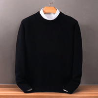 Men’s Wool Knit Sweater with Classic Crew Neck | Warm Winter Jumper