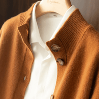 Button-Up Cardigan | Half-High Neck | Soft Warm Layer | Autumn Knitwear
