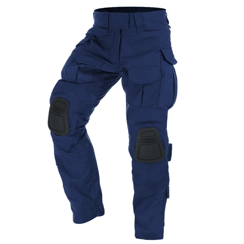 Men’s Cargo Pants with Knee Pads in Camouflage Style | Tactical Work Trousers