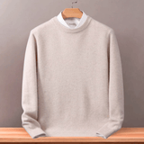 Men’s Wool Knit Sweater with Classic Crew Neck | Warm Winter Jumper