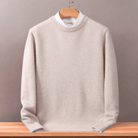 Men’s Wool Knit Sweater with Classic Crew Neck | Warm Winter Jumper