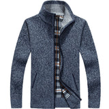 Men’s Fleece Zip-Up Jacket with Checked Lining | Warm Winter Coat