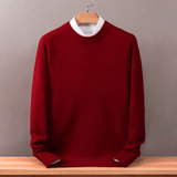 Men’s Wool Knit Sweater with Classic Crew Neck | Warm Winter Jumper