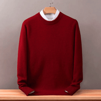 Men’s Wool Knit Sweater with Classic Crew Neck | Warm Winter Jumper