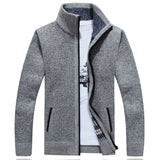 Men’s Fleece Zip-Up Jacket with Checked Lining | Warm Winter Coat