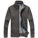 Men’s Fleece Zip-Up Jacket with Checked Lining | Warm Winter Coat