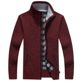 Men’s Fleece Zip-Up Jacket with Checked Lining | Warm Winter Coat