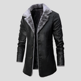 Men’s Leather Winter Jacket with Shearling Lining | Warm Casual Coat