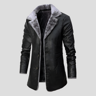 Men’s Leather Winter Jacket with Shearling Lining | Warm Casual Coat