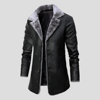 Men’s Leather Winter Jacket with Shearling Lining | Warm Casual Coat