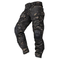 Men’s Cargo Pants with Knee Pads in Camouflage Style | Tactical Work Trousers