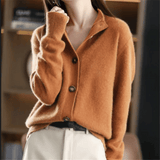Button-Up Cardigan | Half-High Neck | Soft Warm Layer | Autumn Knitwear