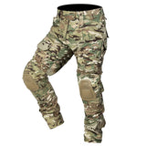 Men’s Cargo Pants with Knee Pads in Camouflage Style | Tactical Work Trousers