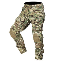 Men’s Cargo Pants with Knee Pads in Camouflage Style | Tactical Work Trousers